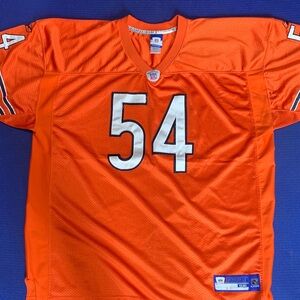 Reebok Orange Football Jersey with Urlacher Number 54